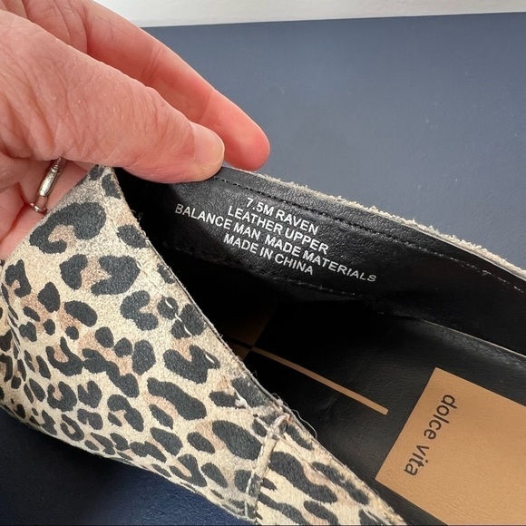 Dolce Vita Raven Leopard Cheetah Heeled Slip On Fall Boot Mule Shoe Size 7.5 - Picture 16 of 16